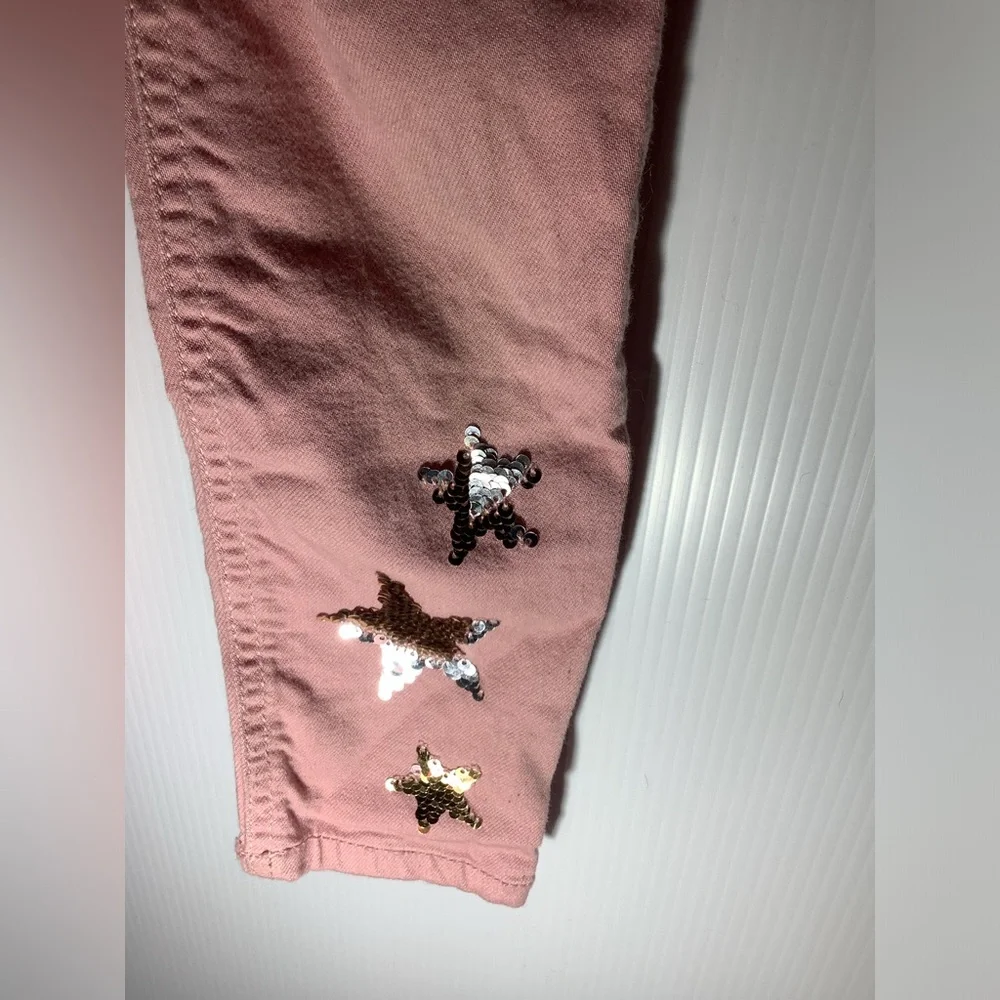 Pink Star-Embellished Kids Leggings